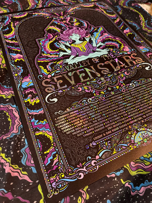 Seven Stars 2026 Rainbow SWIRL Foil Print