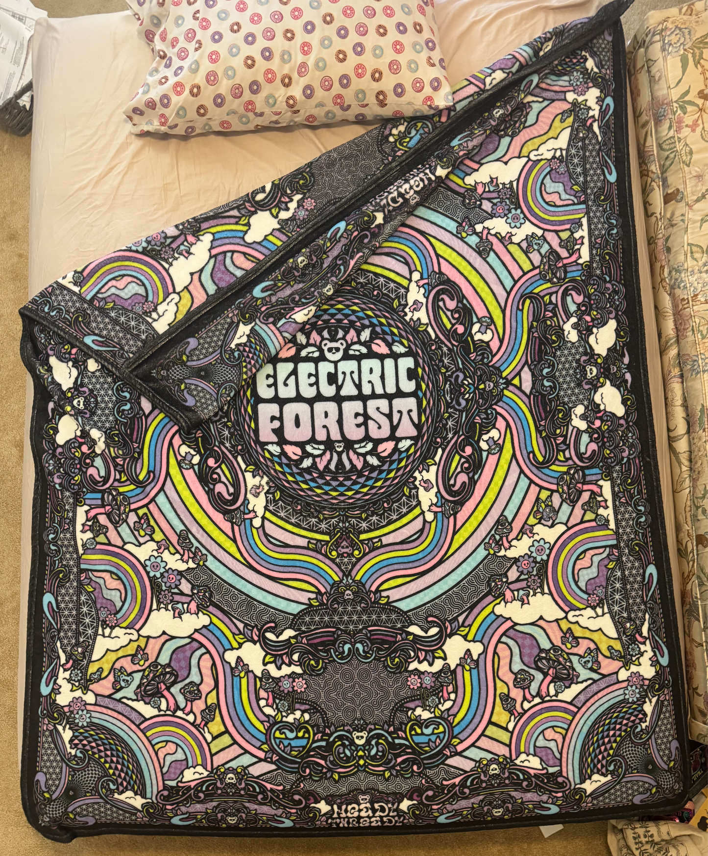 Electric Forest Double Sided Fuzzy Blanket