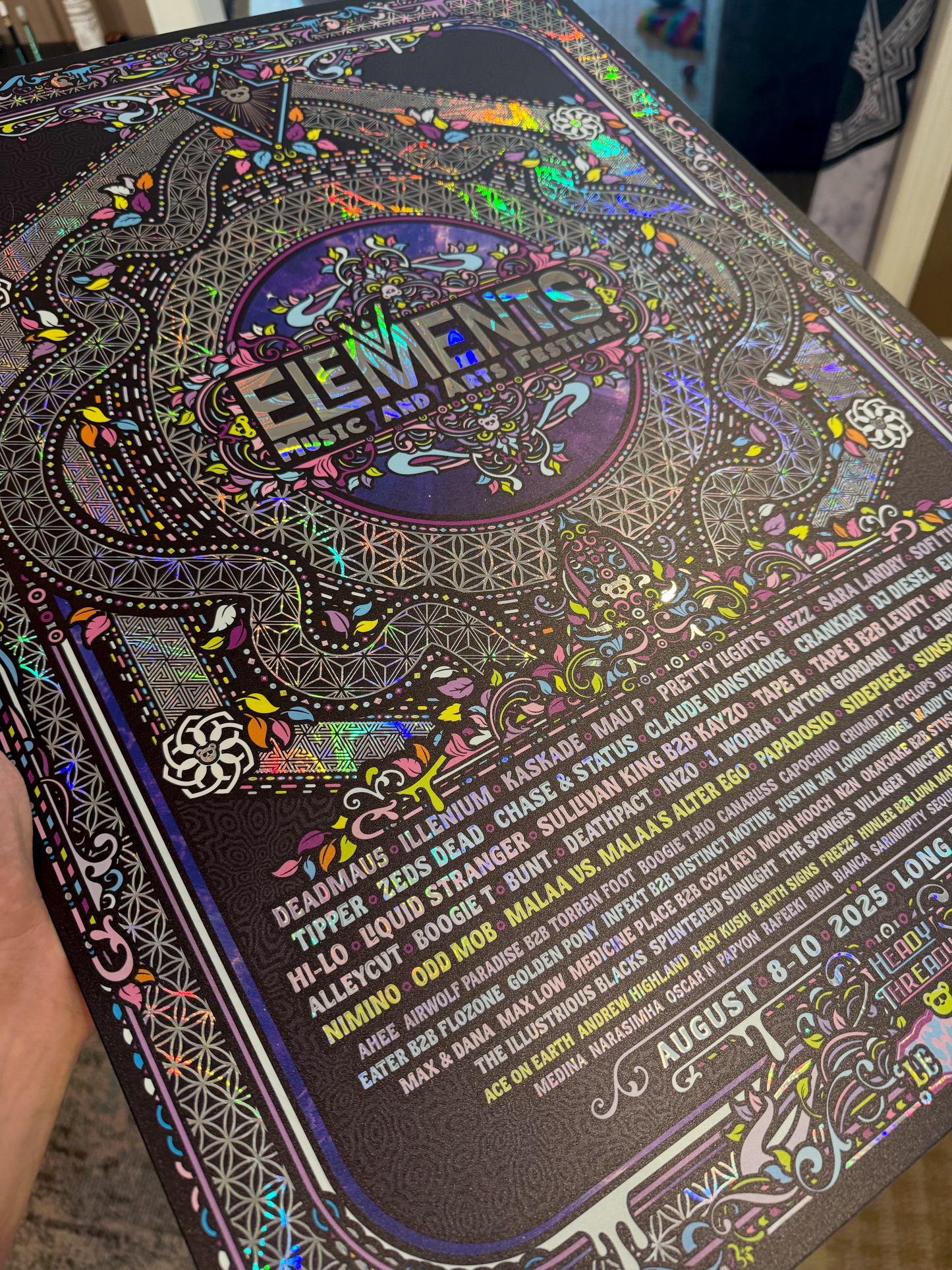 Elements 2025 Rainbow Swirl Foil Print