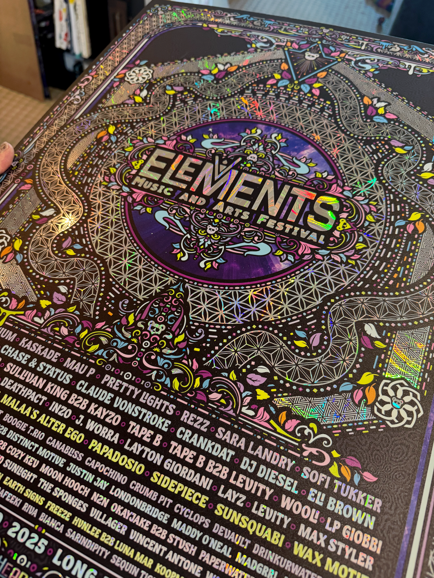Elements 2025 Rainbow Swirl Foil Print