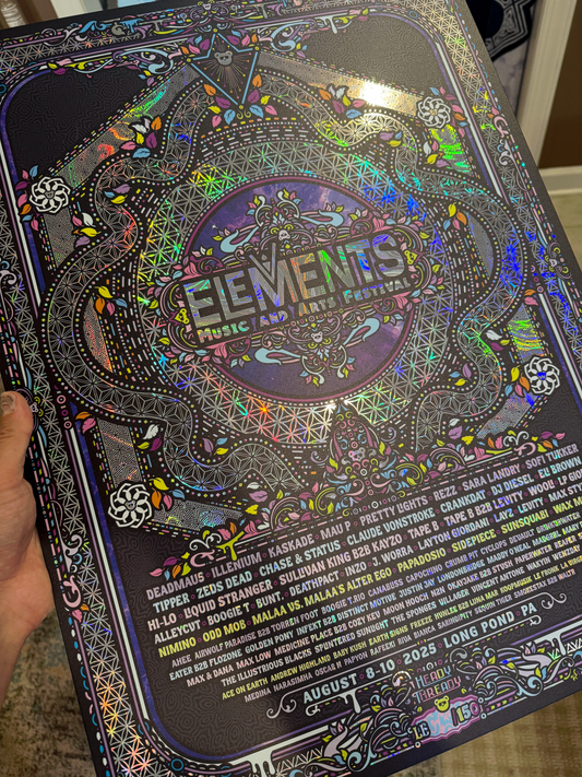 Elements 2025 Rainbow Swirl Foil Print