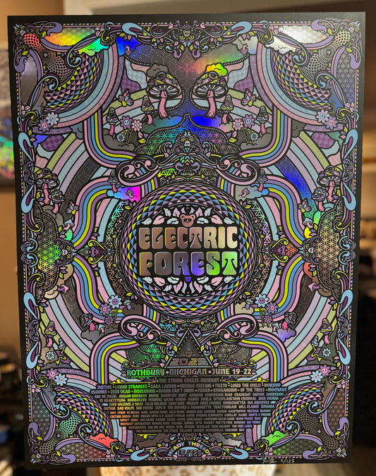 Electric Forest 2025 Rainbow Holographic Foil Print