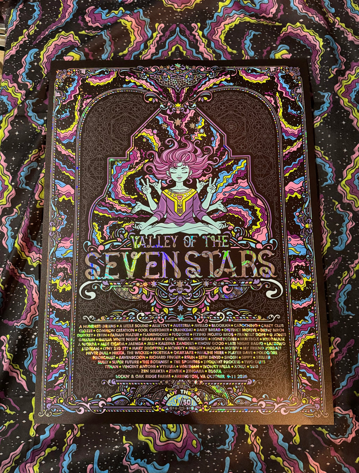 Seven Stars 2026 Rainbow SWIRL Foil Print