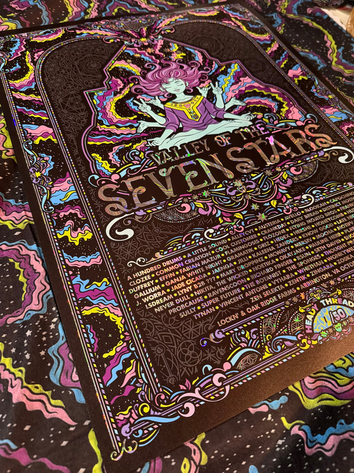 Seven Stars 2026 Rainbow SWIRL Foil Print