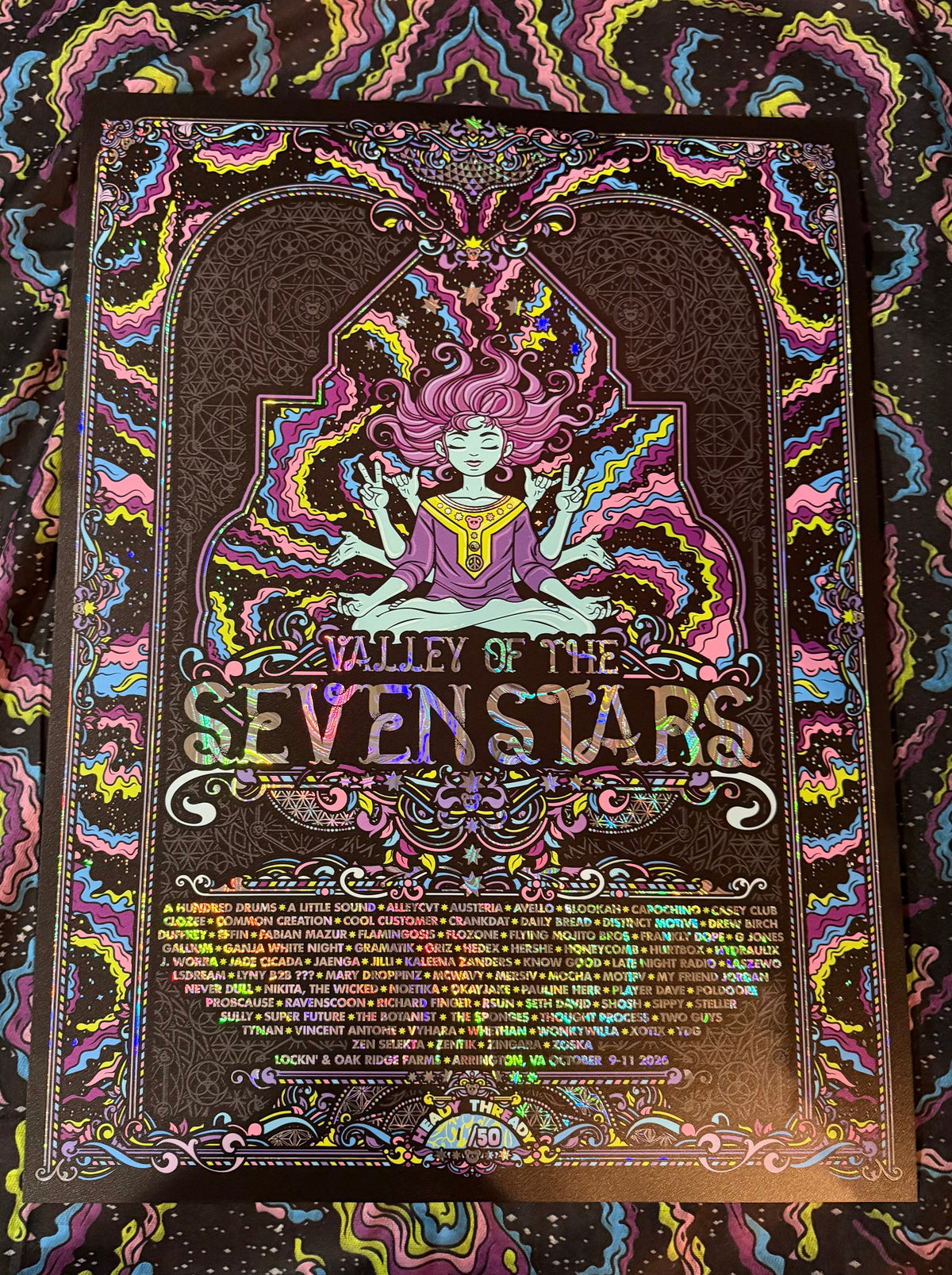Seven Stars 2026 Rainbow SWIRL Foil Print