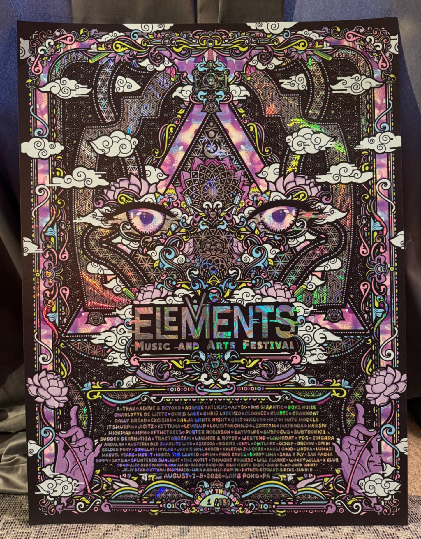 Elements 2026 Rainbow SWIRL Holographic Foil Print