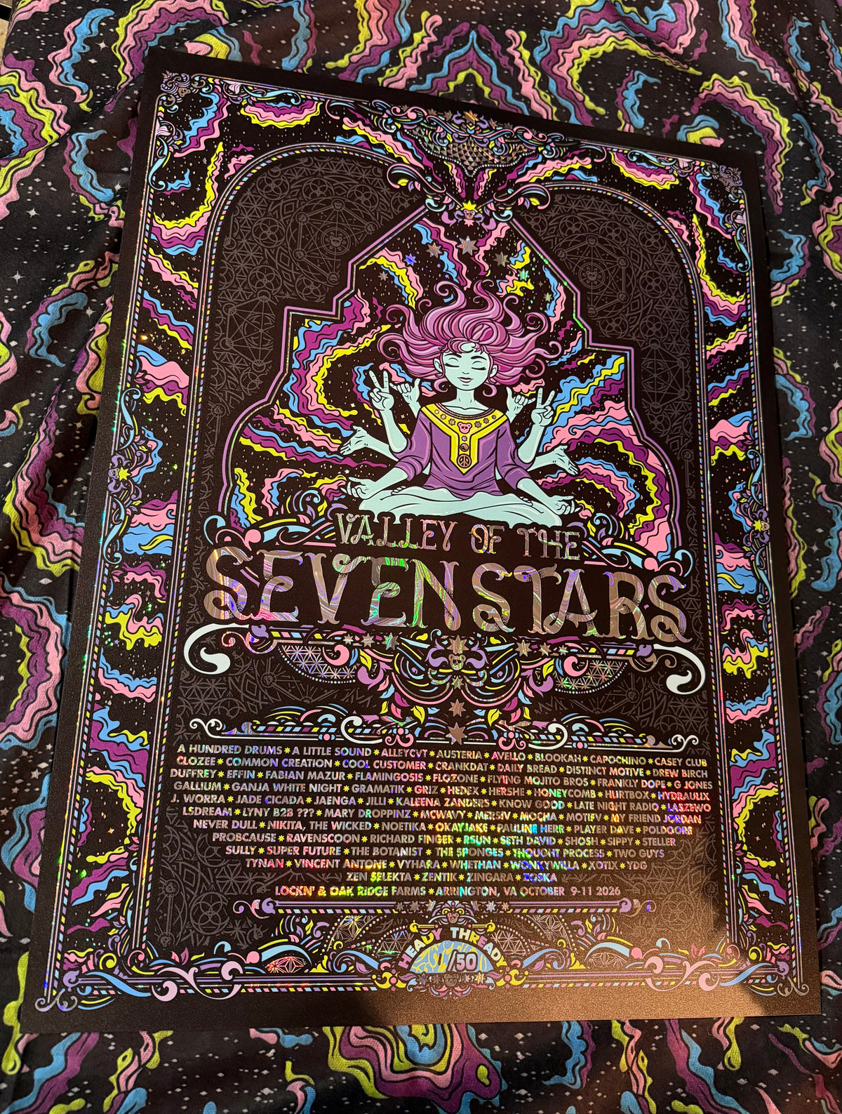 Seven Stars 2026 Rainbow SWIRL Foil Print