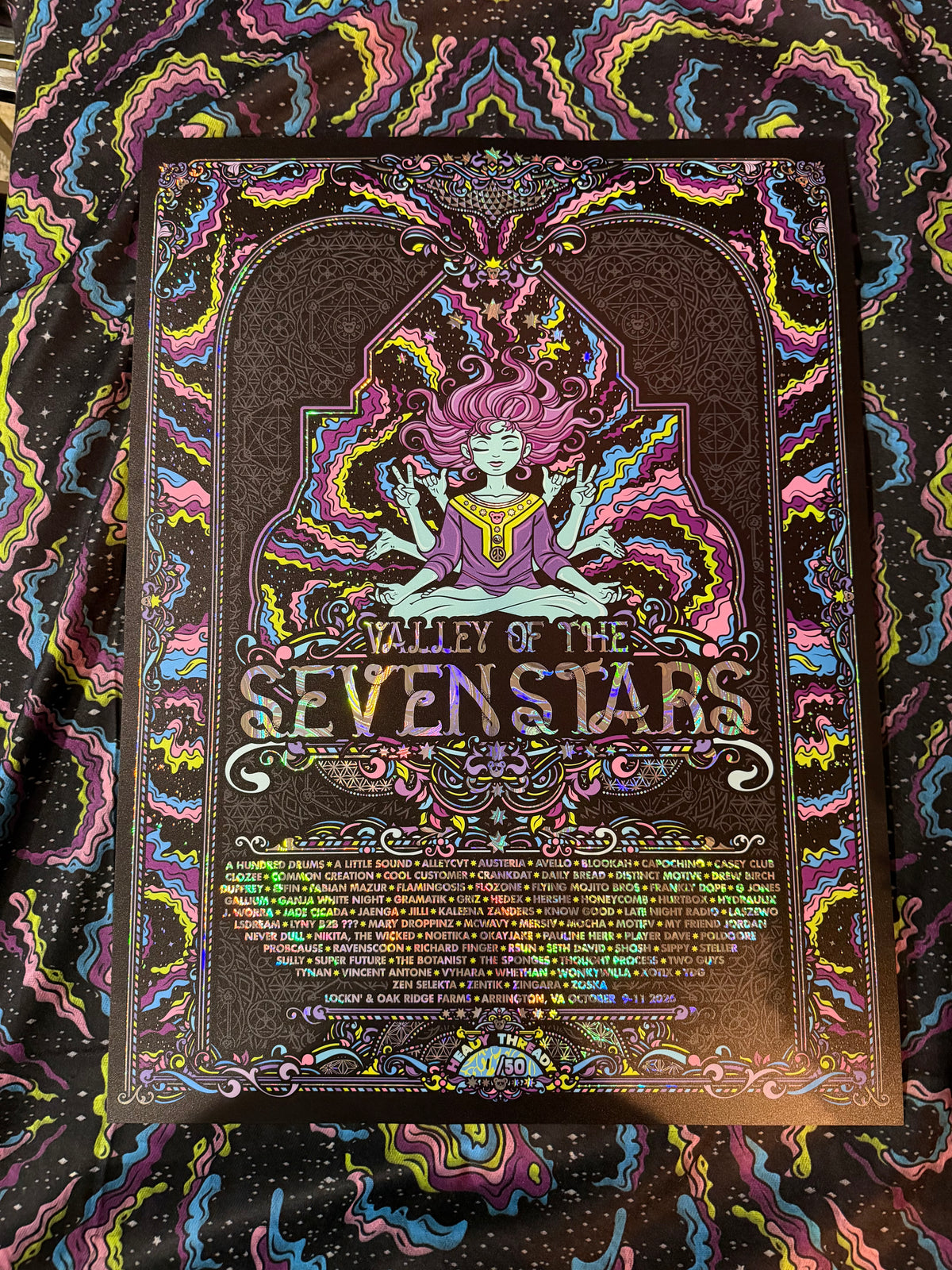 Seven Stars 2026 Rainbow SWIRL Foil Print