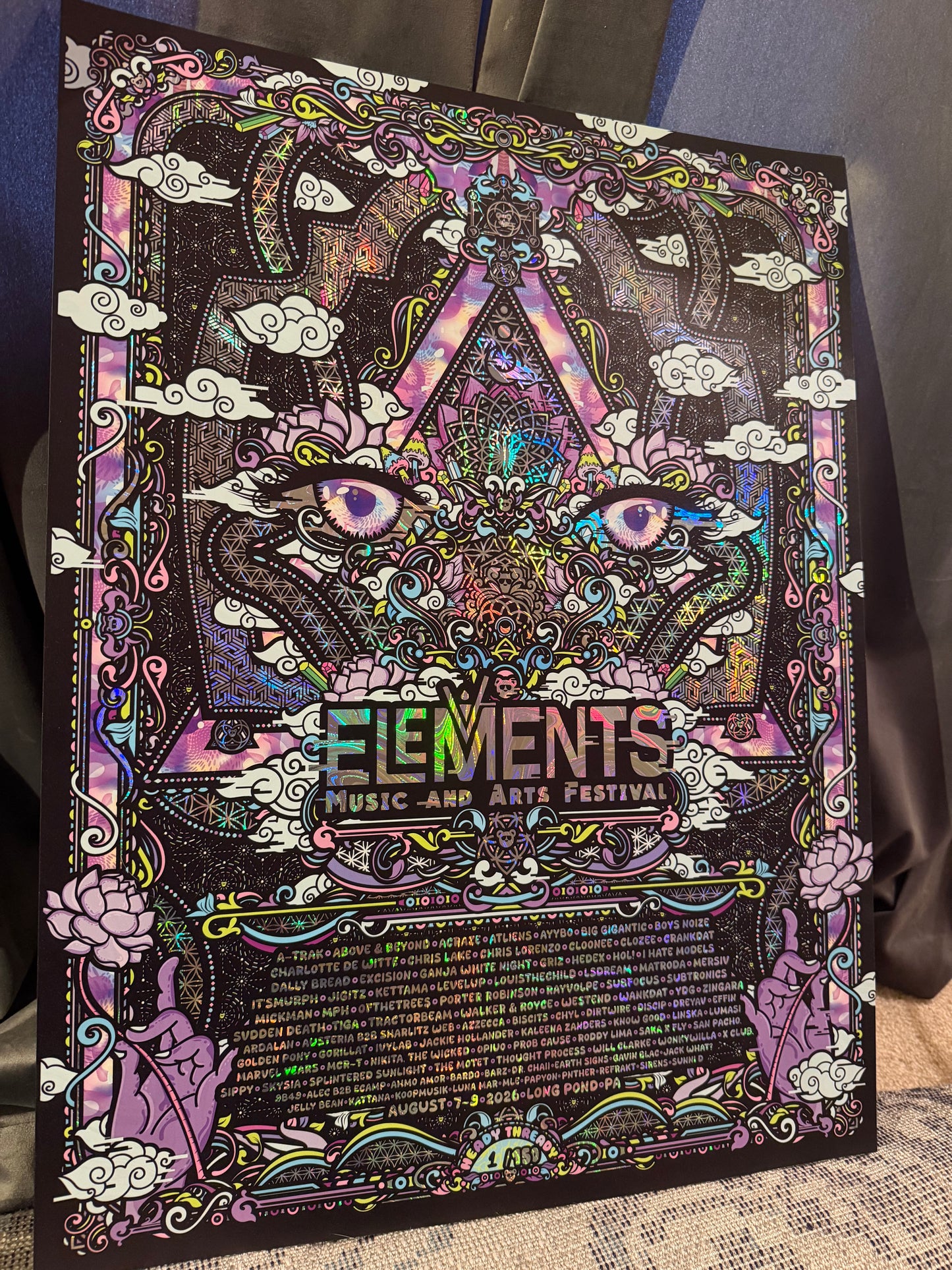 Elements 2026 Rainbow SWIRL Holographic Foil Print