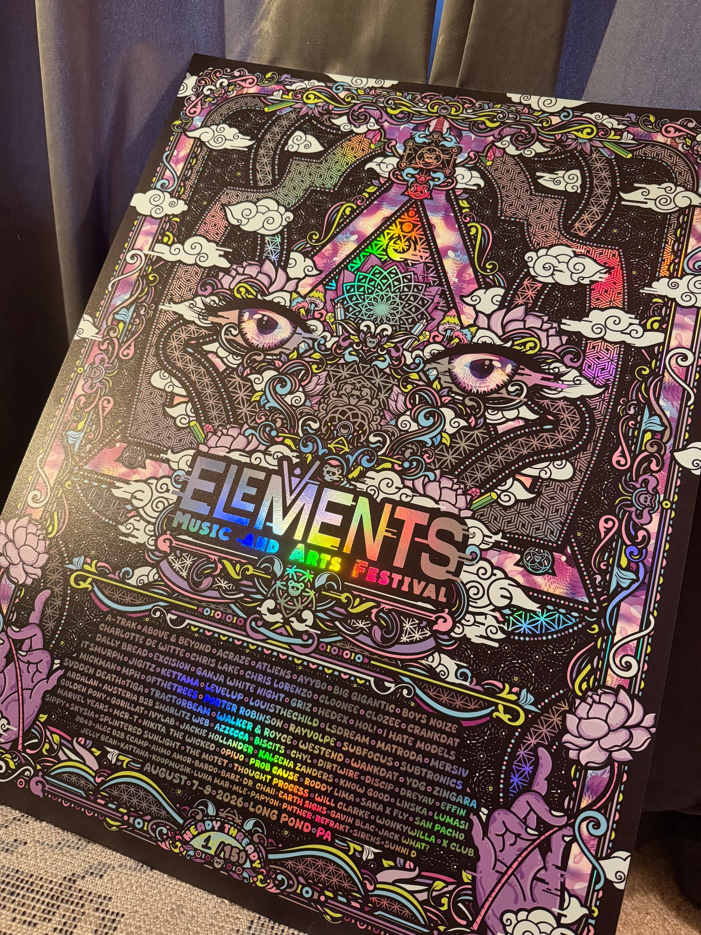 Elements 2026 Rainbow Holographic Foil Print