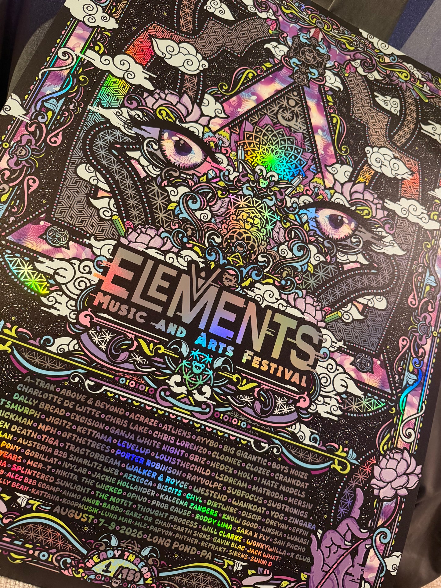 Elements 2026 Rainbow Holographic Foil Print