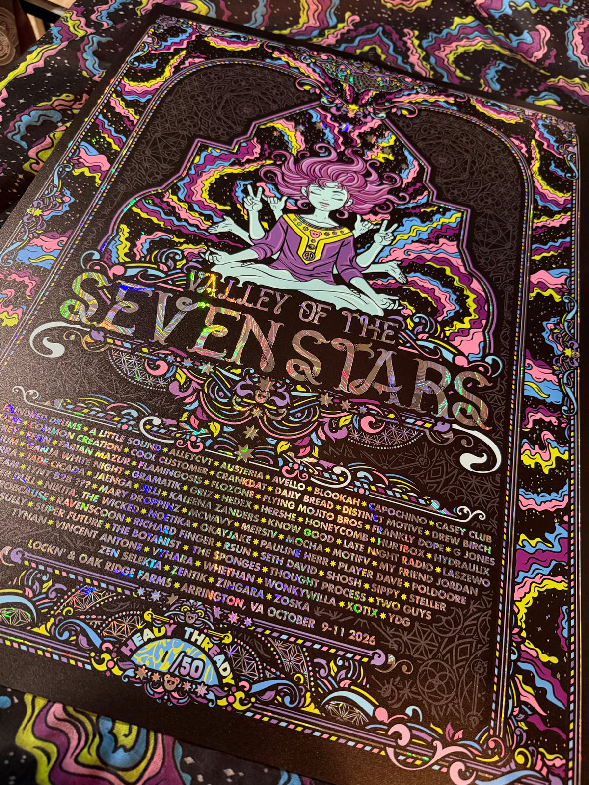 Seven Stars 2026 Rainbow SWIRL Foil Print