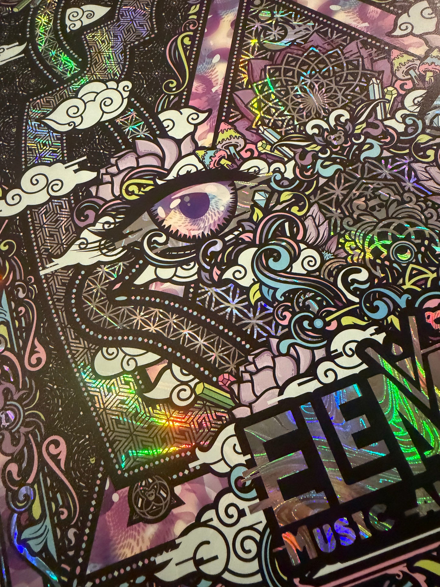 Elements 2026 Rainbow SWIRL Holographic Foil Print