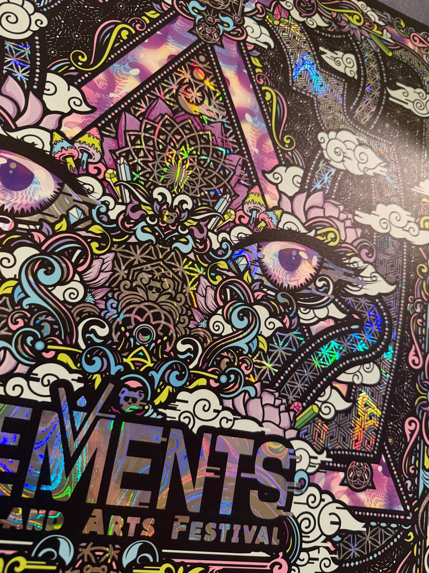 Elements 2026 Rainbow SWIRL Holographic Foil Print