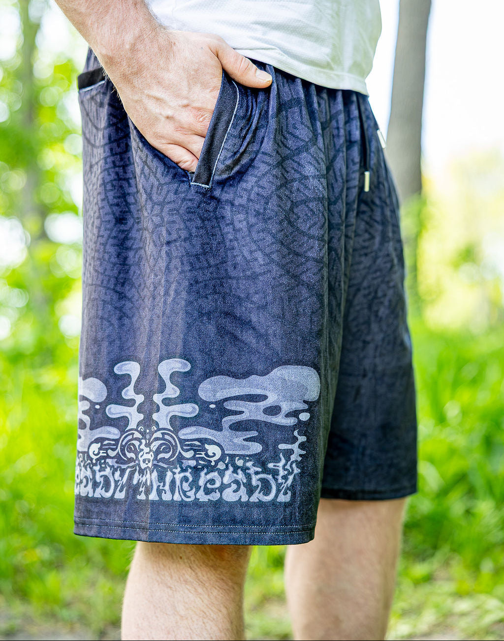 Heady Thready Swirl Pattern Shorts