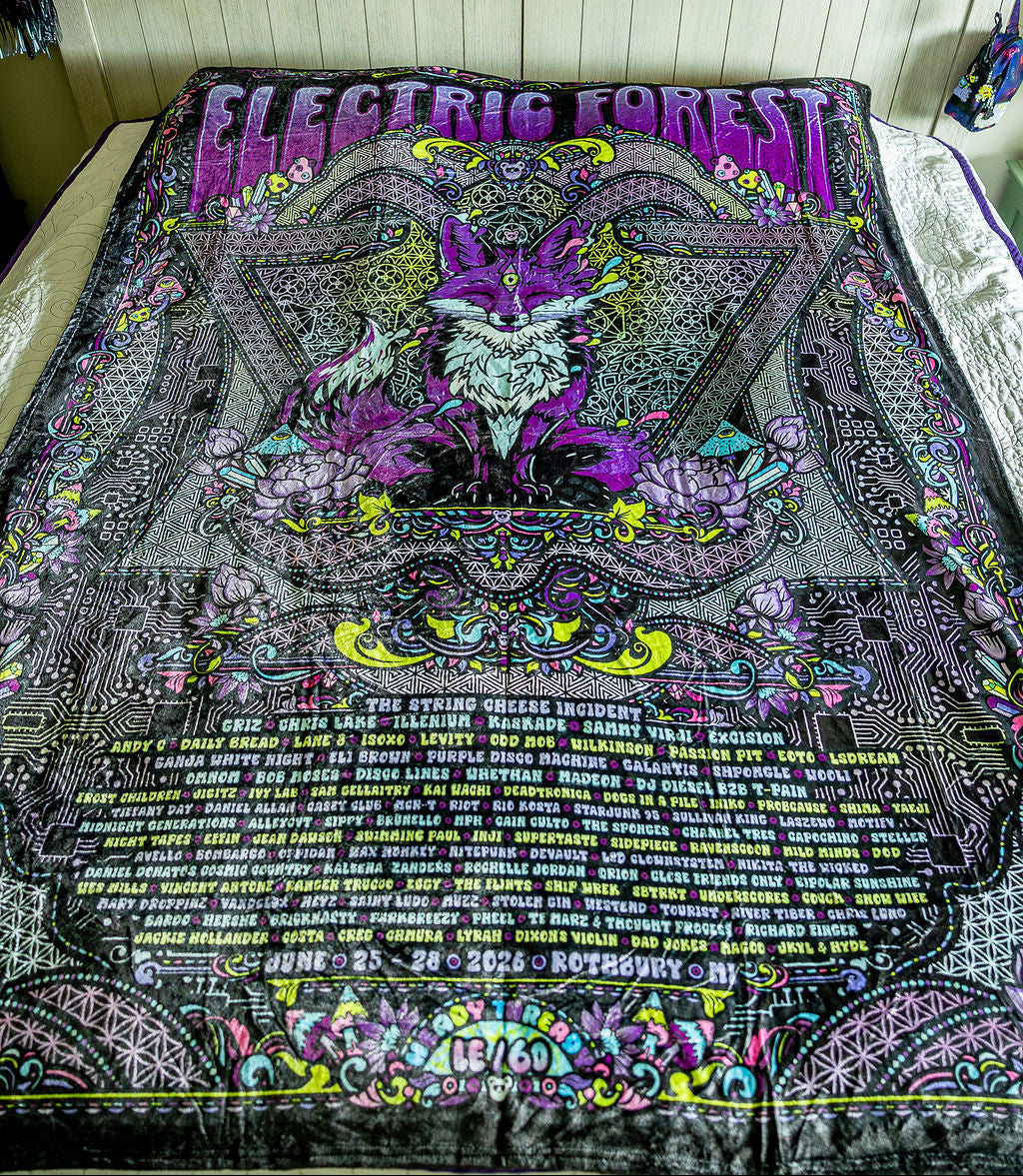Electric Forest 2026 Fuzzy Double Sided Blanket