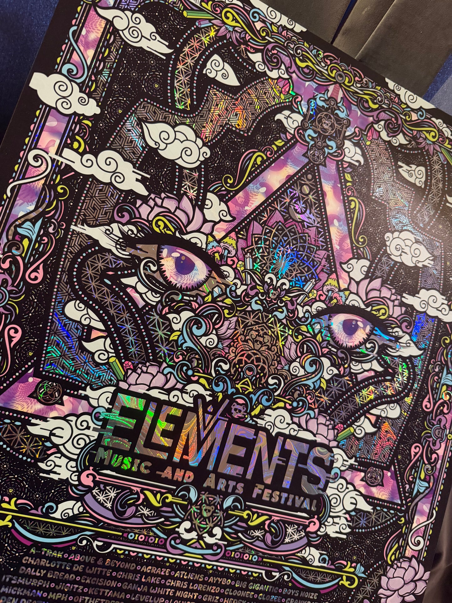 Elements 2026 Rainbow SWIRL Holographic Foil Print