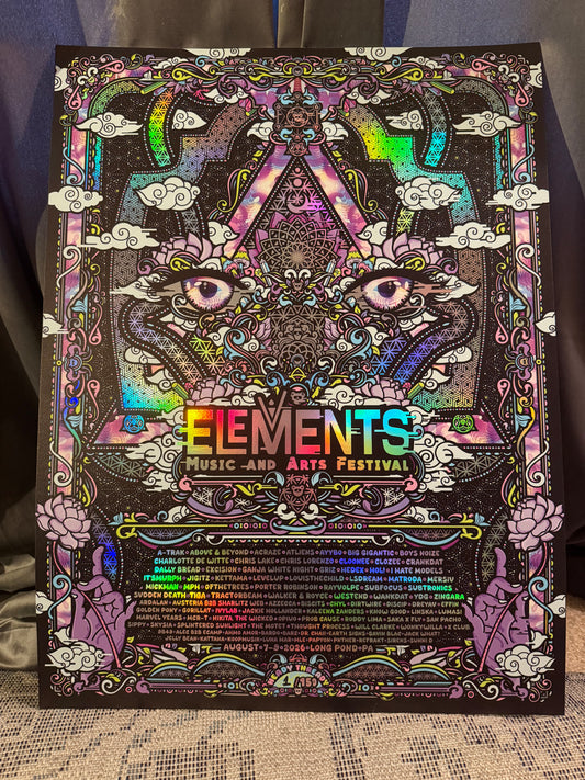 Elements 2026 Rainbow Holographic Foil Print