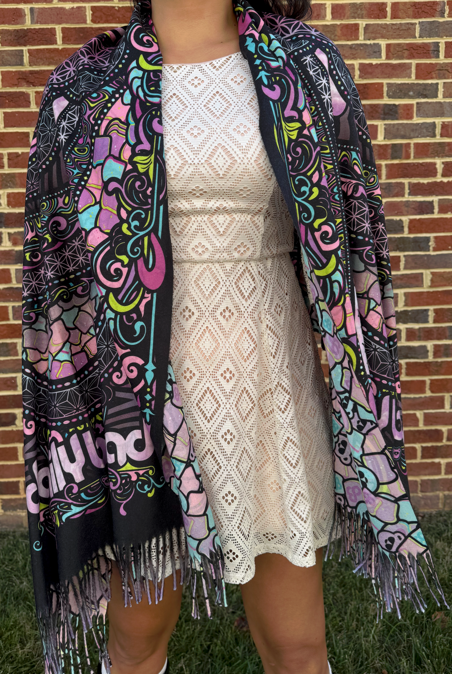 Heady Bready Purple Clouds Pashmina