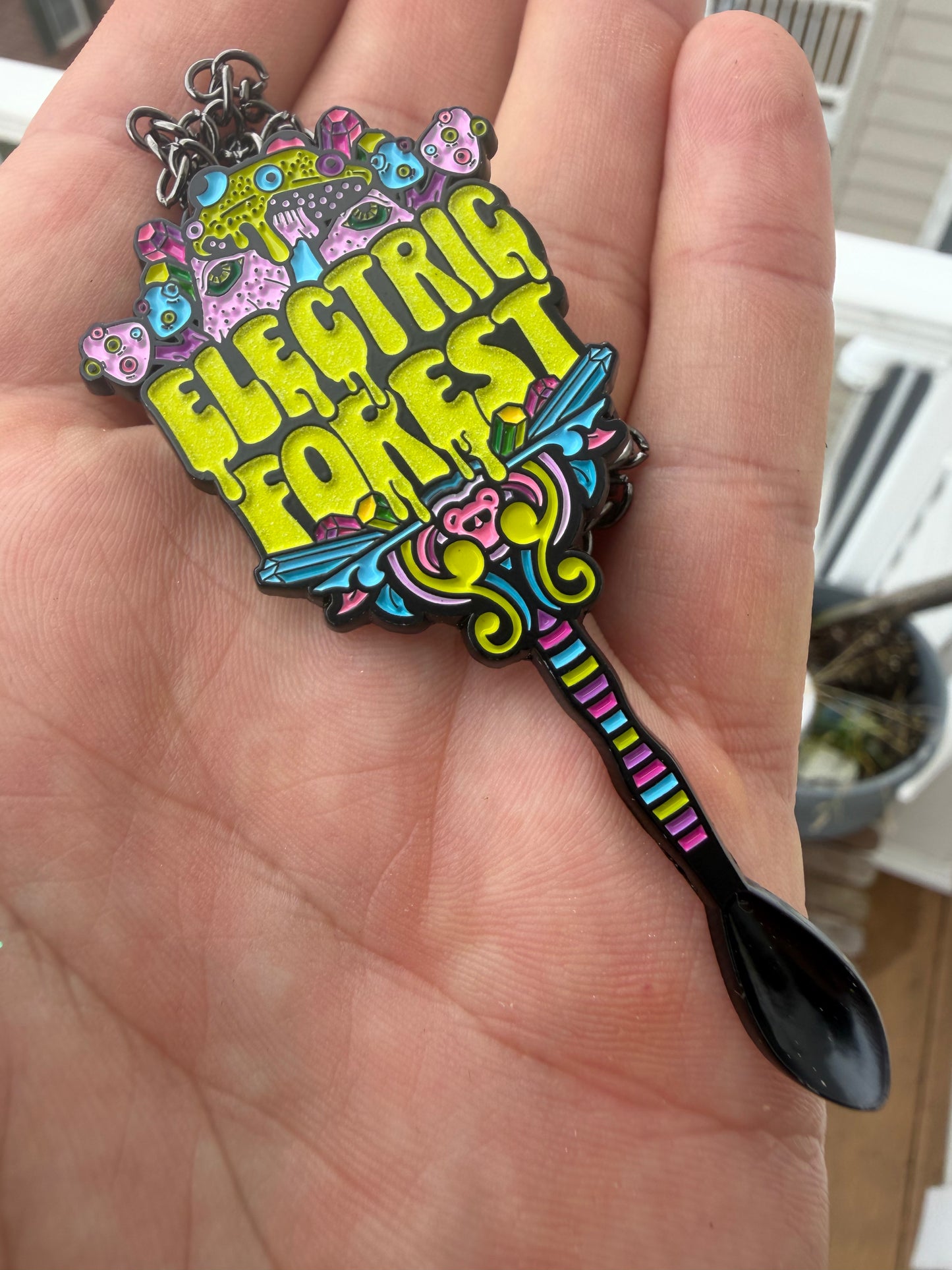 Electric Forest 2026 spoon necklace - Glow