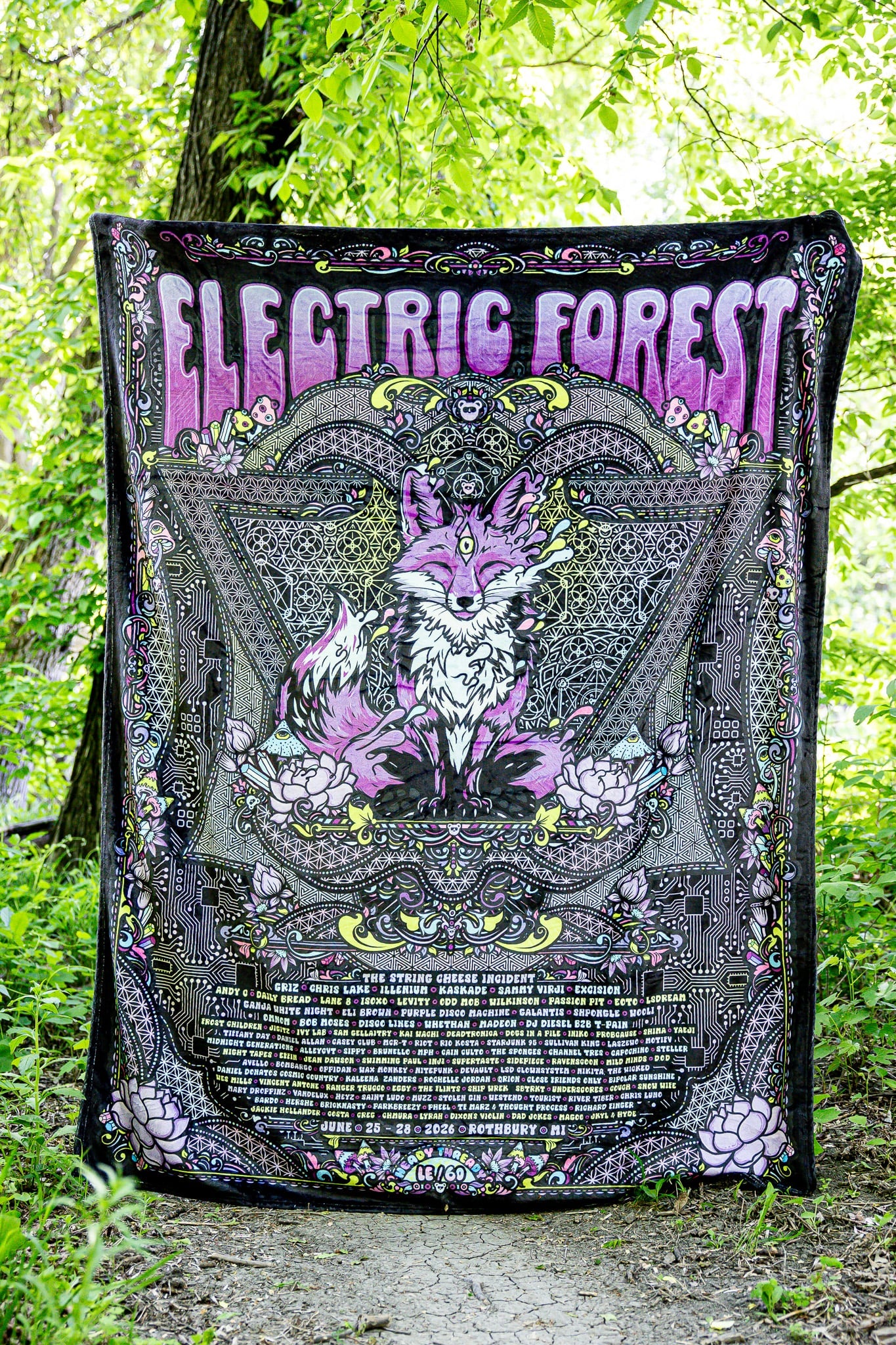 Electric Forest 2026 Fuzzy Double Sided Blanket