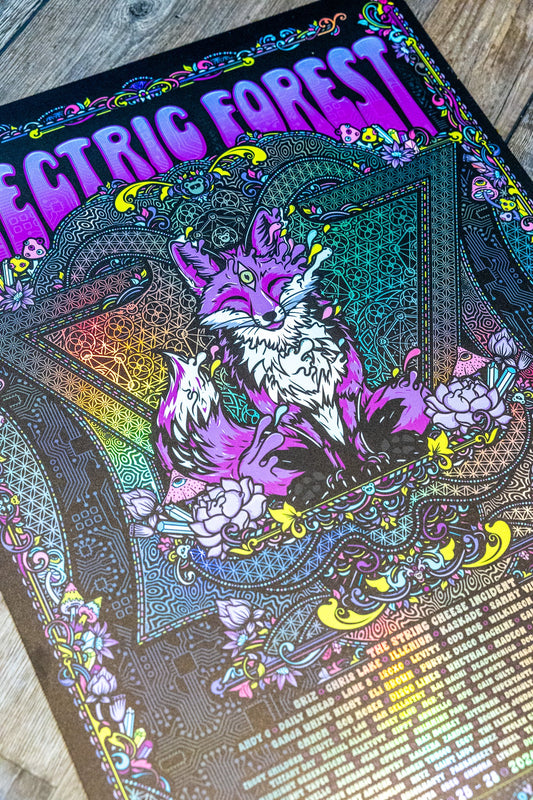 Electric Forest 2026 Holographic Rainbow Foil