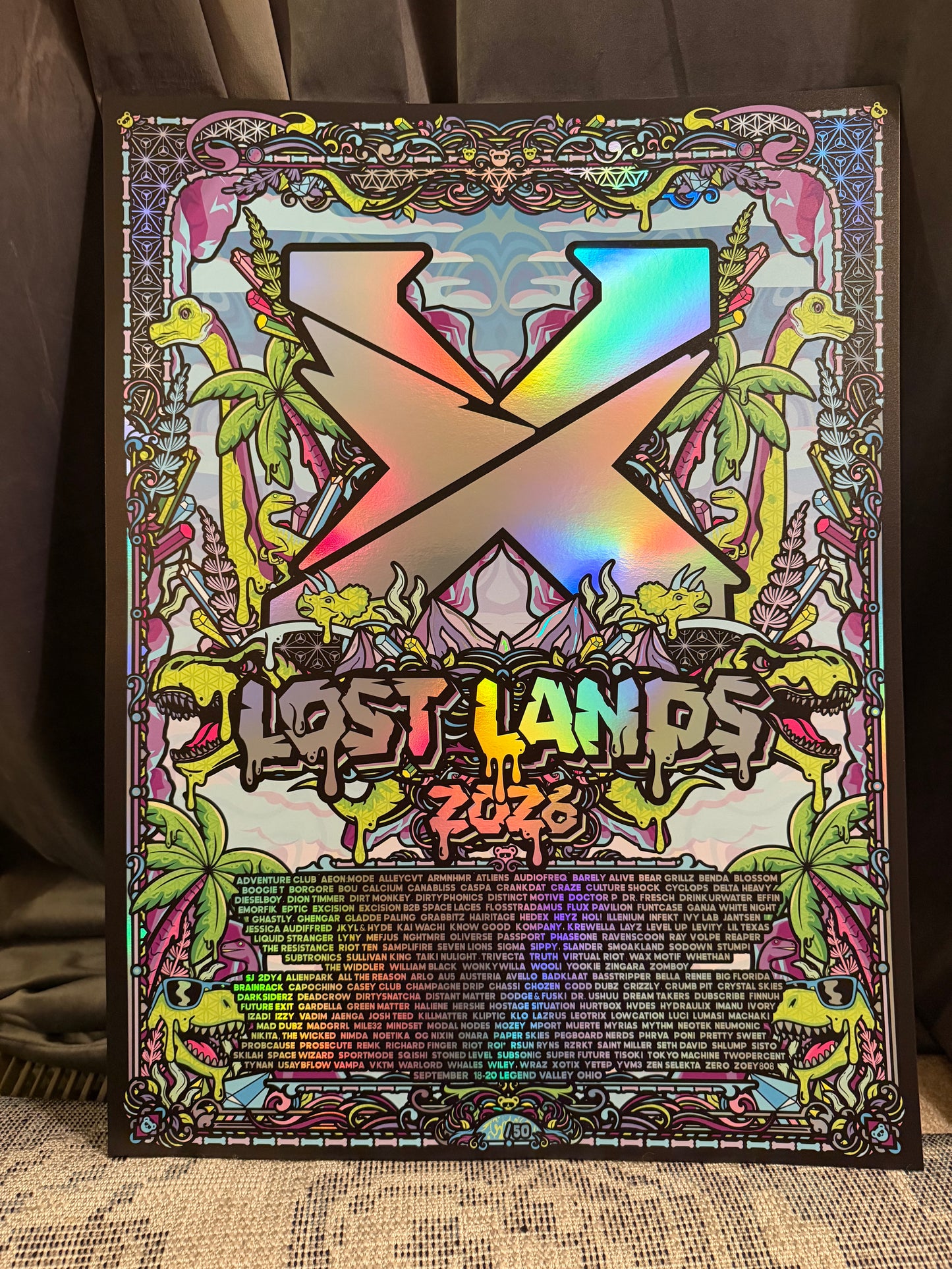 Lost Lands Rainbow Holographic Foil Print