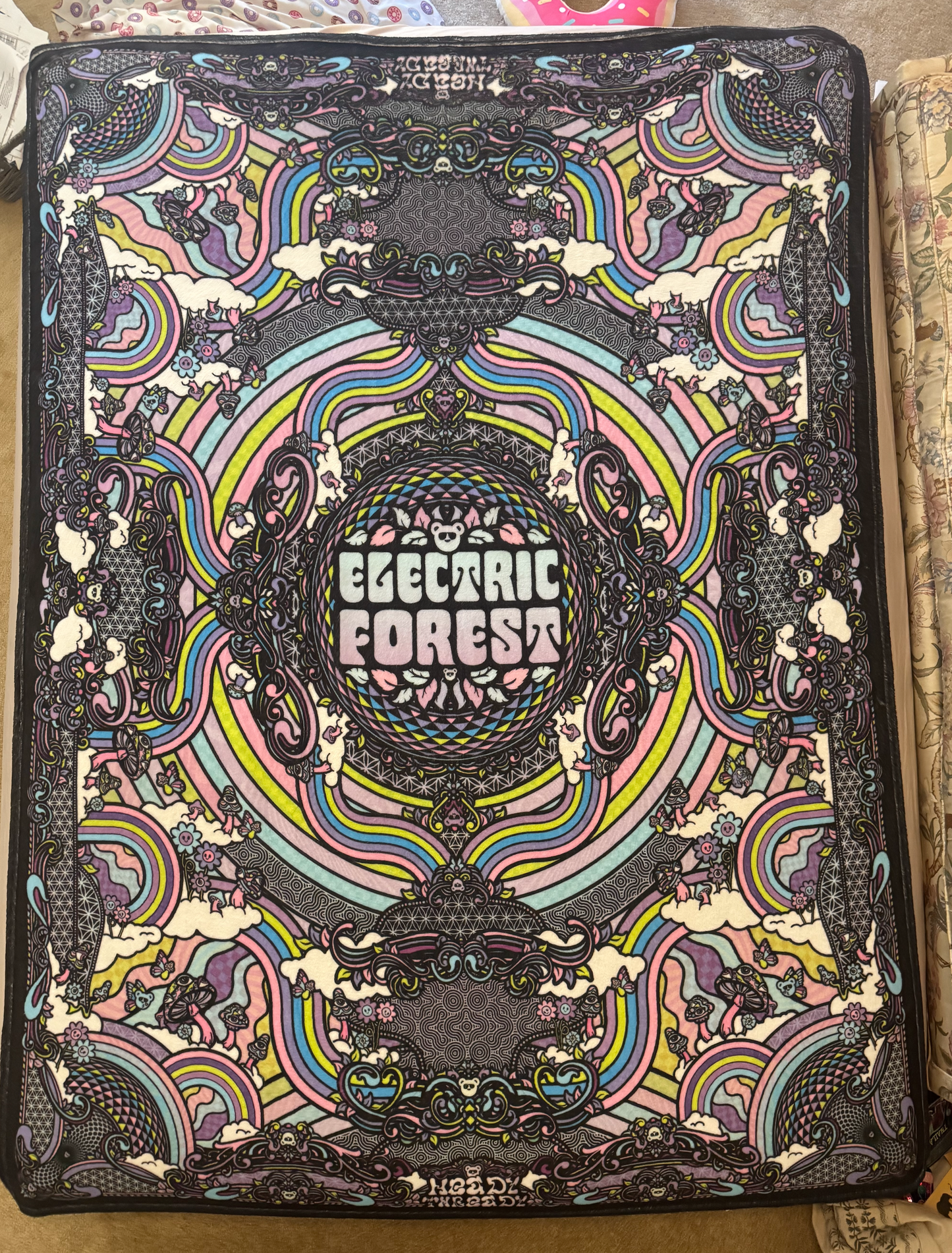 Electric Forest Double Sided Fuzzy Blanket