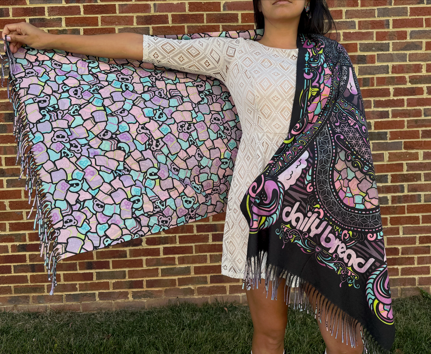 Heady Bready Purple Clouds Pashmina