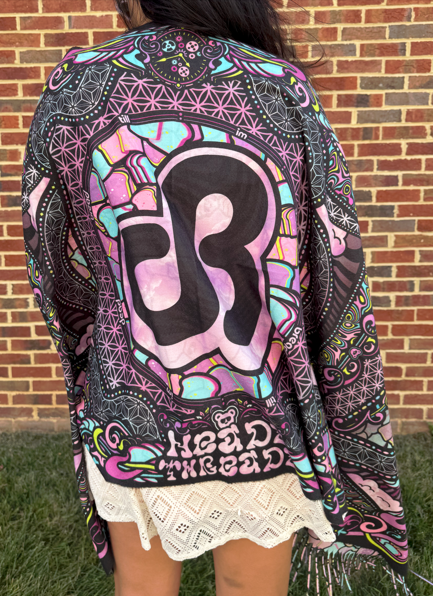 Heady Bready Purple Clouds Pashmina