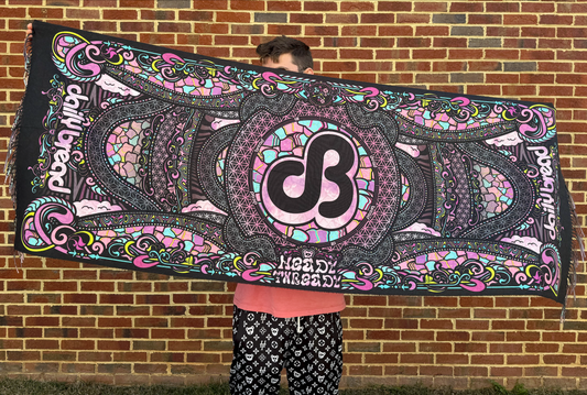 Heady Bready Purple Clouds Pashmina