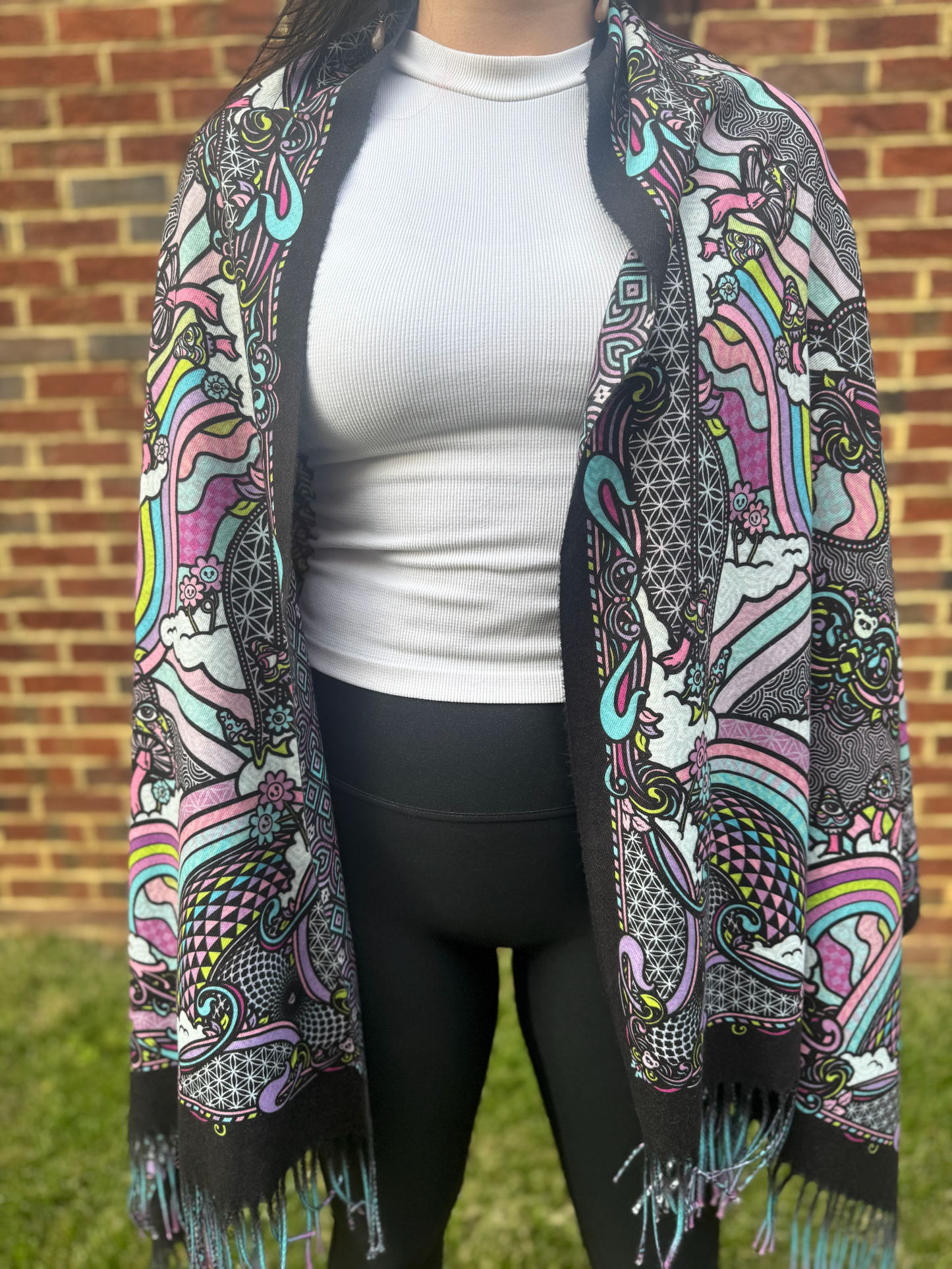 Electric Forest Double Sided Pashmina