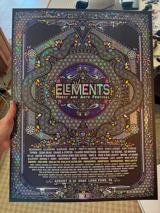 Elements 2025 Rainbow Swirl Foil Print