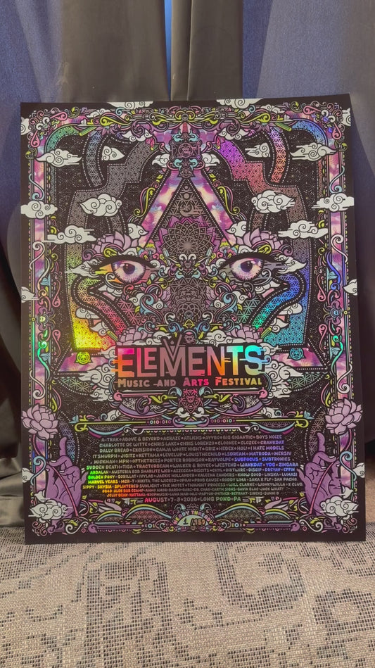 Elements 2026 Rainbow Holographic Foil Print
